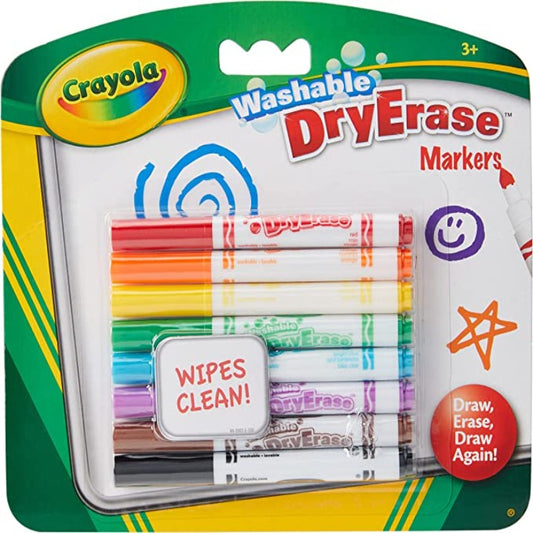 CRAYOLA Washable Dry-Erase Markers (Pack of 8)