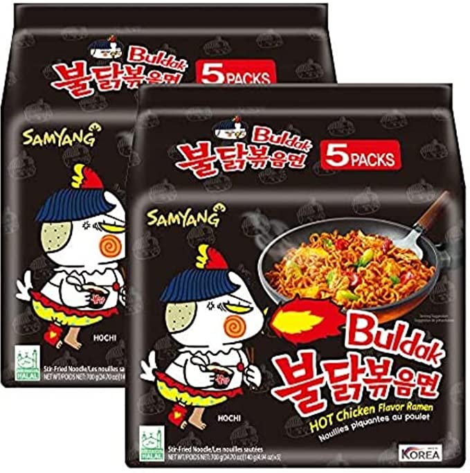 Samyang Buldak HOT Chicken Flavour Ramen Noodles (Pack of 10)