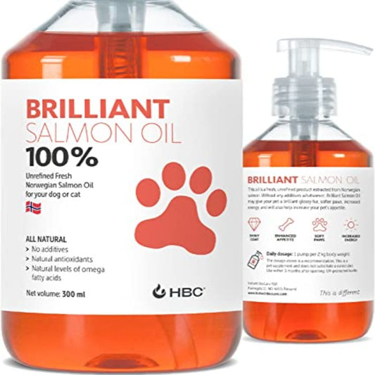 Brilliant Salmon Oil for Dogs, Cats, Puppy, Ferret & Pets