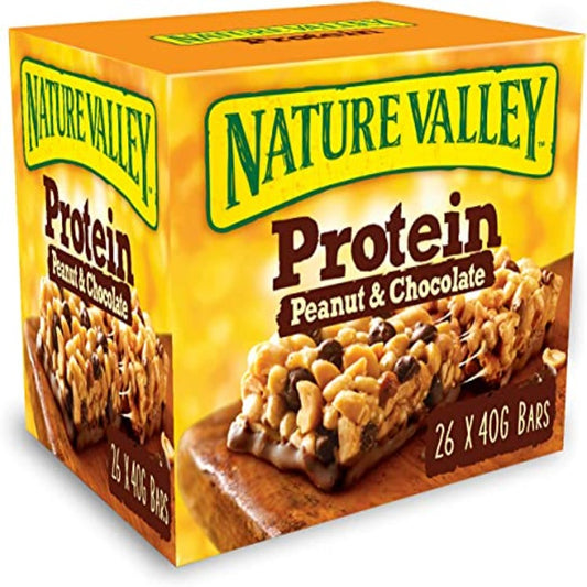 Nature Valley Protein Peanut & Chocolate Gluten Free Cereal Bars (26 x 40g)