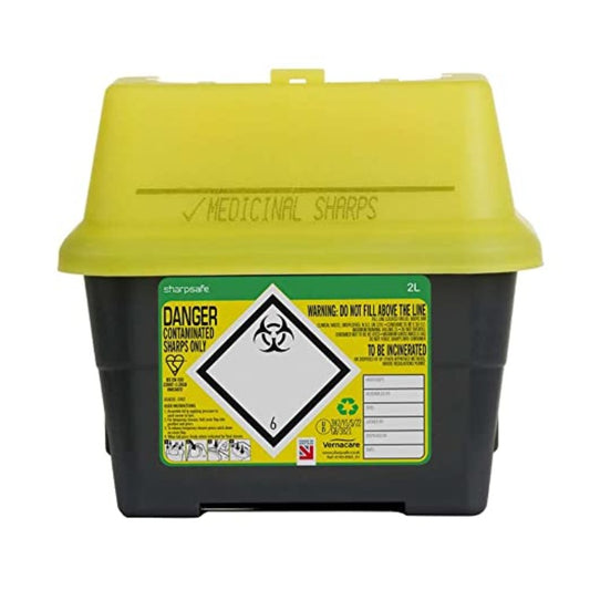 Sharpsafe 2 Litre Clinical Waste Disposal Bin