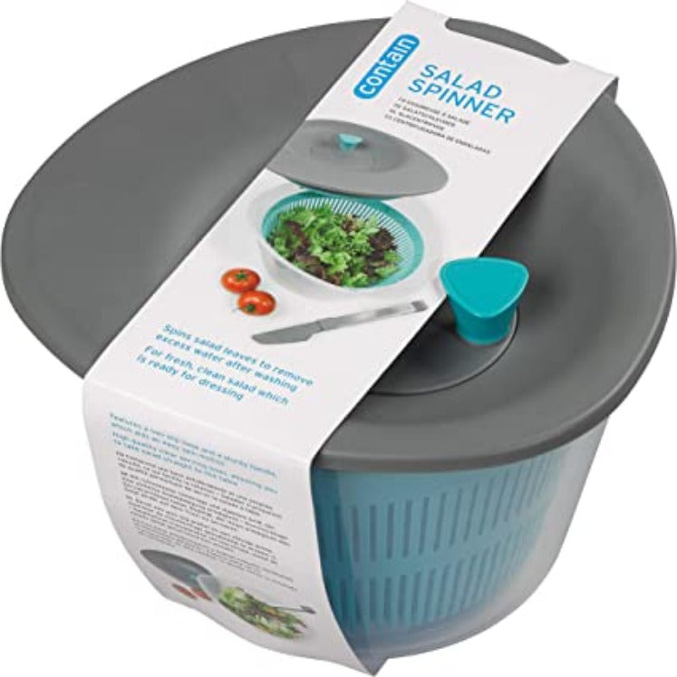 Chef Aid Contain Salad Spinner (Grey & Blue)