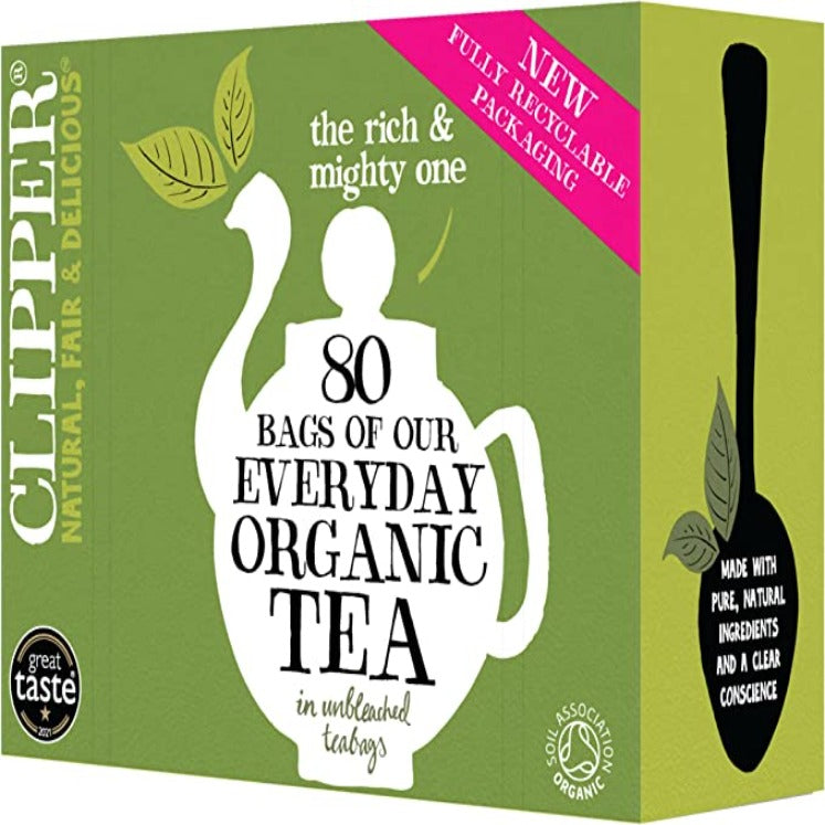 Clipper Organic Everyday 80 Tea Bags (Pack of 4)