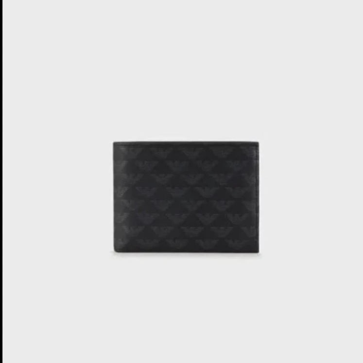 Armani Leather Monogrammed Wallet