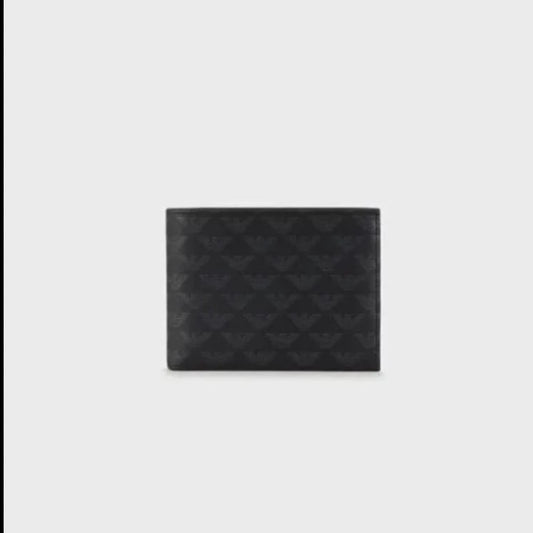 Armani Leather Monogrammed Wallet