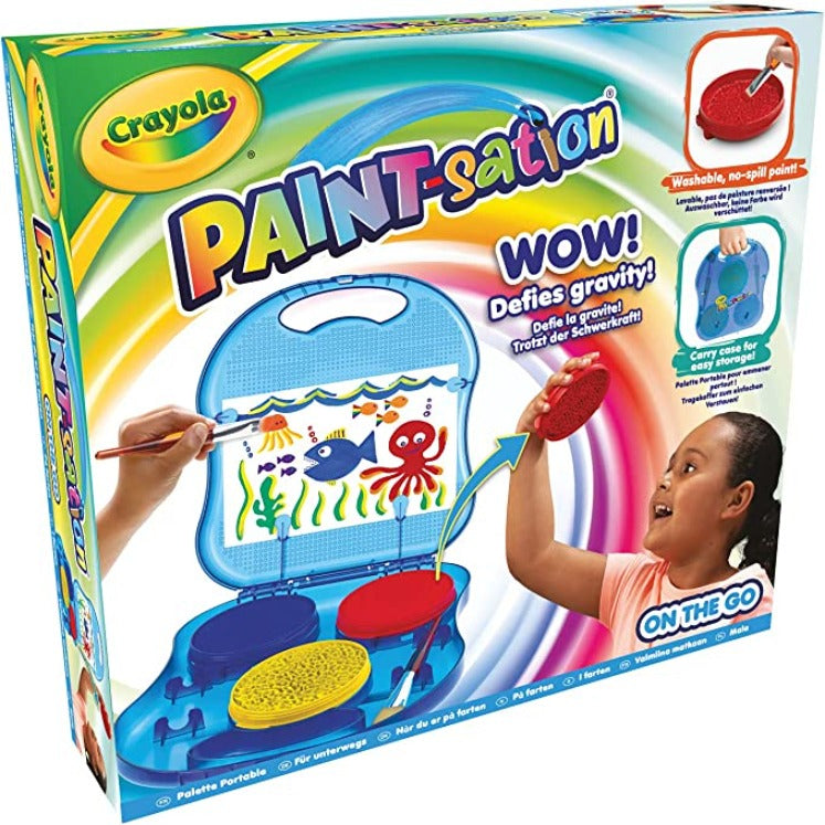 CRAYOLA Paint-sation 3 No-Spill Paints & 2 Paintbrushes