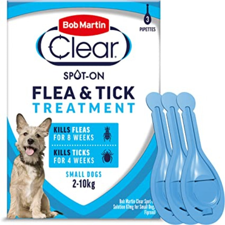 Bob Martin Clear Spot On Flea Treatment for Small Dogs (2-10Kg)